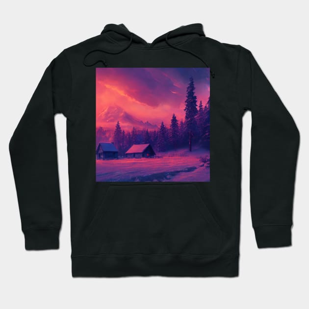 Pink hour Hoodie by Andom-studios